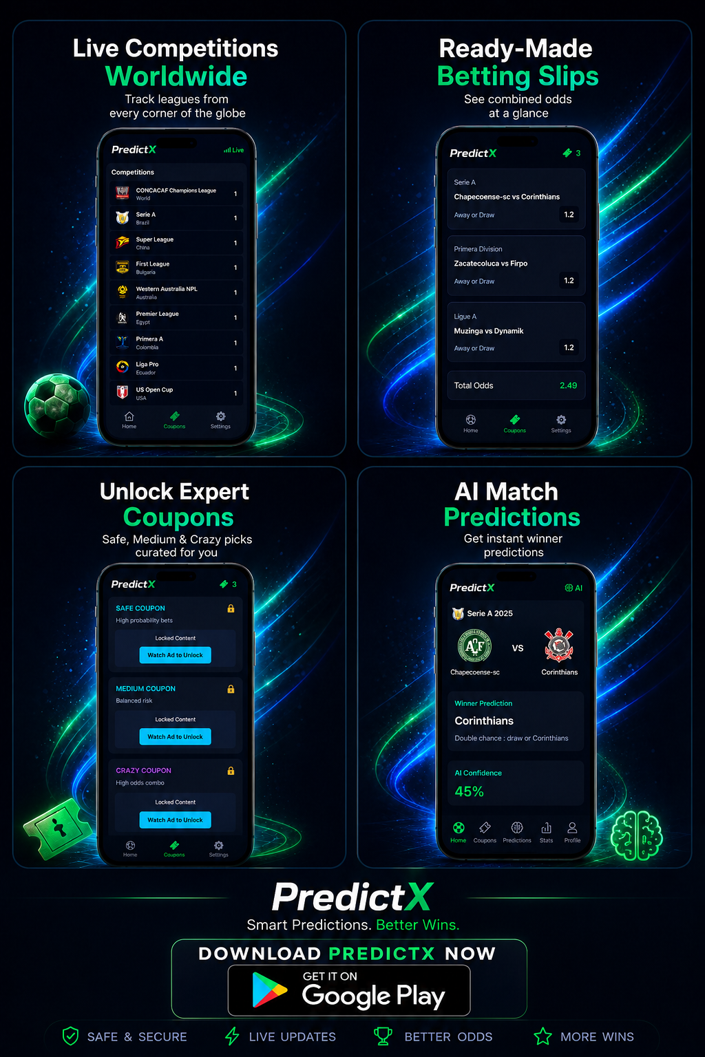 PredictX - Smart sports predictions app